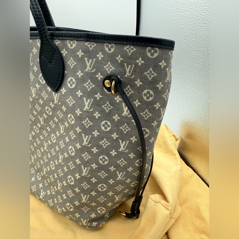 Louis Vuitton Navy Monogram Idylle Neverfull MM - Picture 4 of 10
